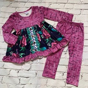 Boutique Girls Purple Ruffle Outfit